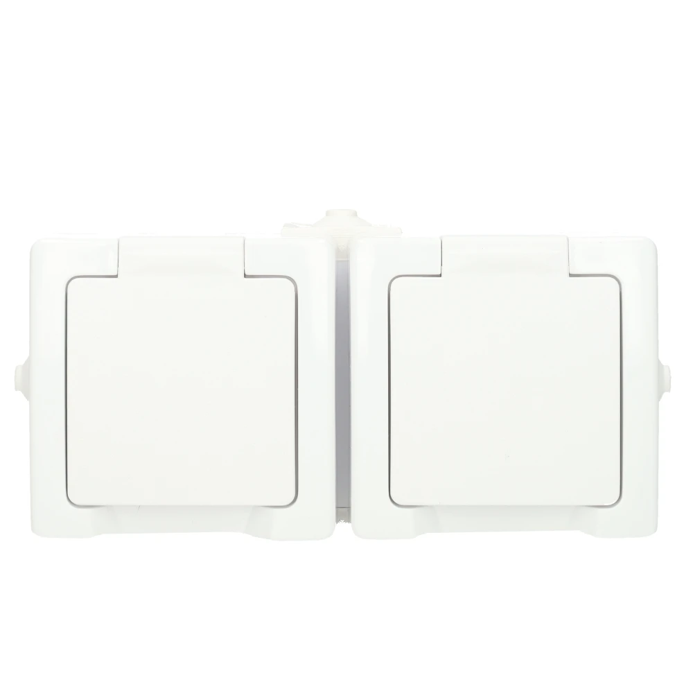 Miniatuur van Kopp NAUTIC stopcontact ip44 horizontaal met randaarde 2-voudig opbouw wit