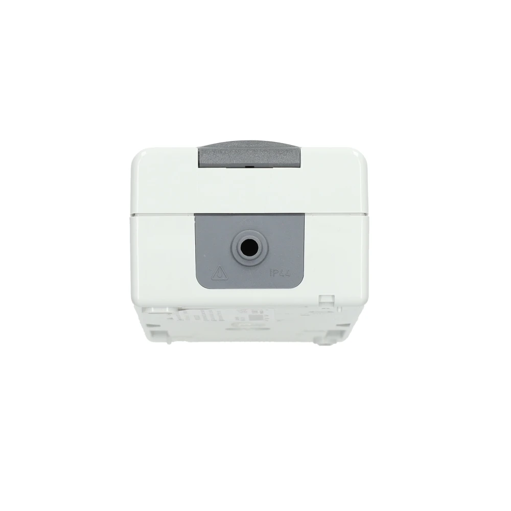 Miniatuur van Kopp blue electric stopcontact ip44 verticaal met deksel en randaarde 2-voudig opbouw grijs