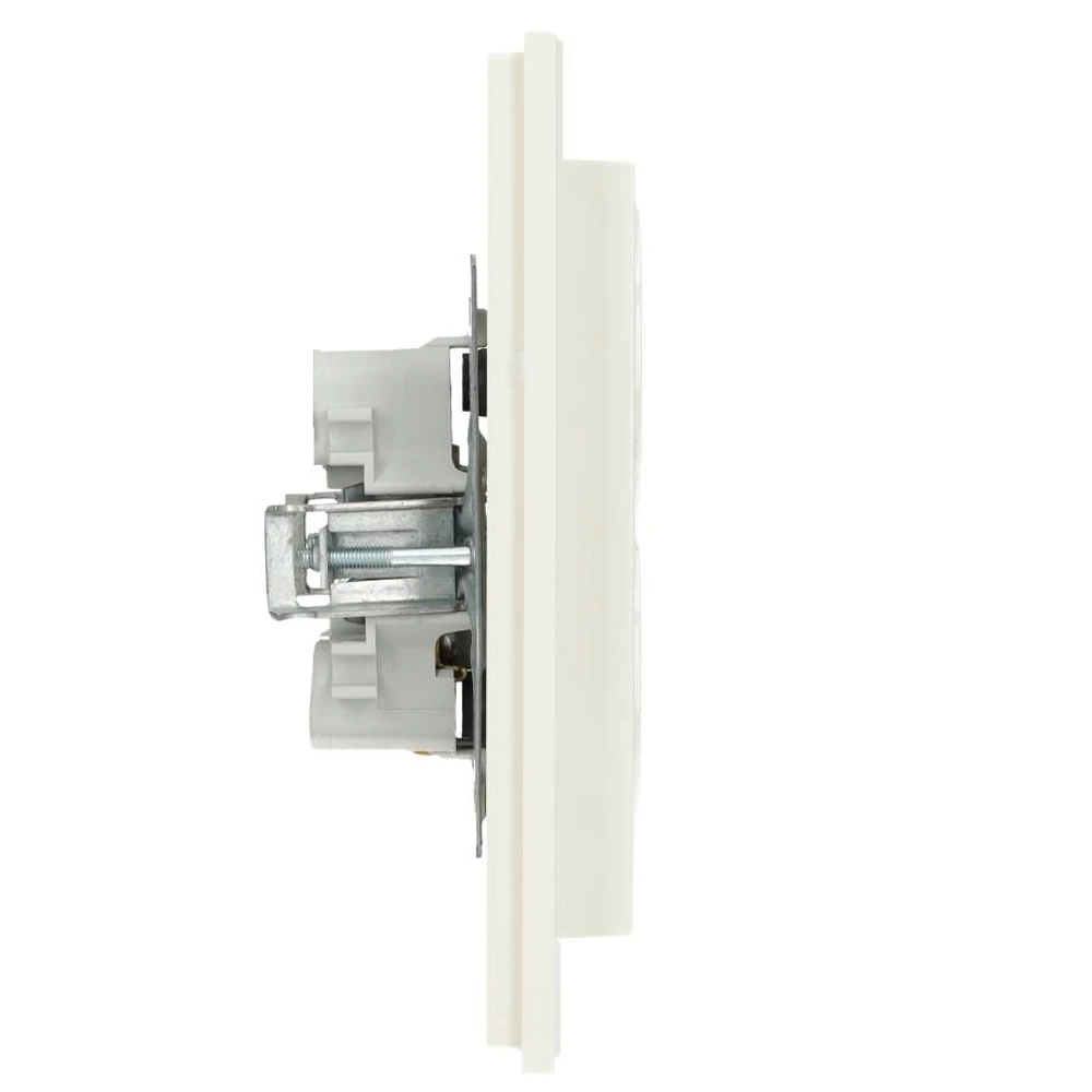 Miniatuur van Kopp stopcontact 2-voudig zonder randaarde met kinderbeveiliging - HK07 wit (950029005)