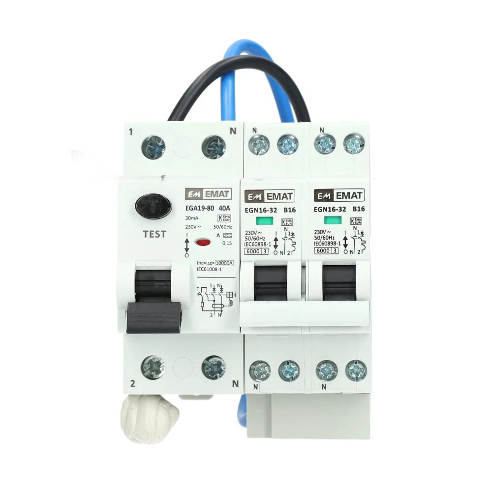 Miniatuur van EMAT uitbreidingsset 1 aardlekschakelaar 2P 40A, 1 fornuisgroep 2P+2N 16A B-Kar (85015004)