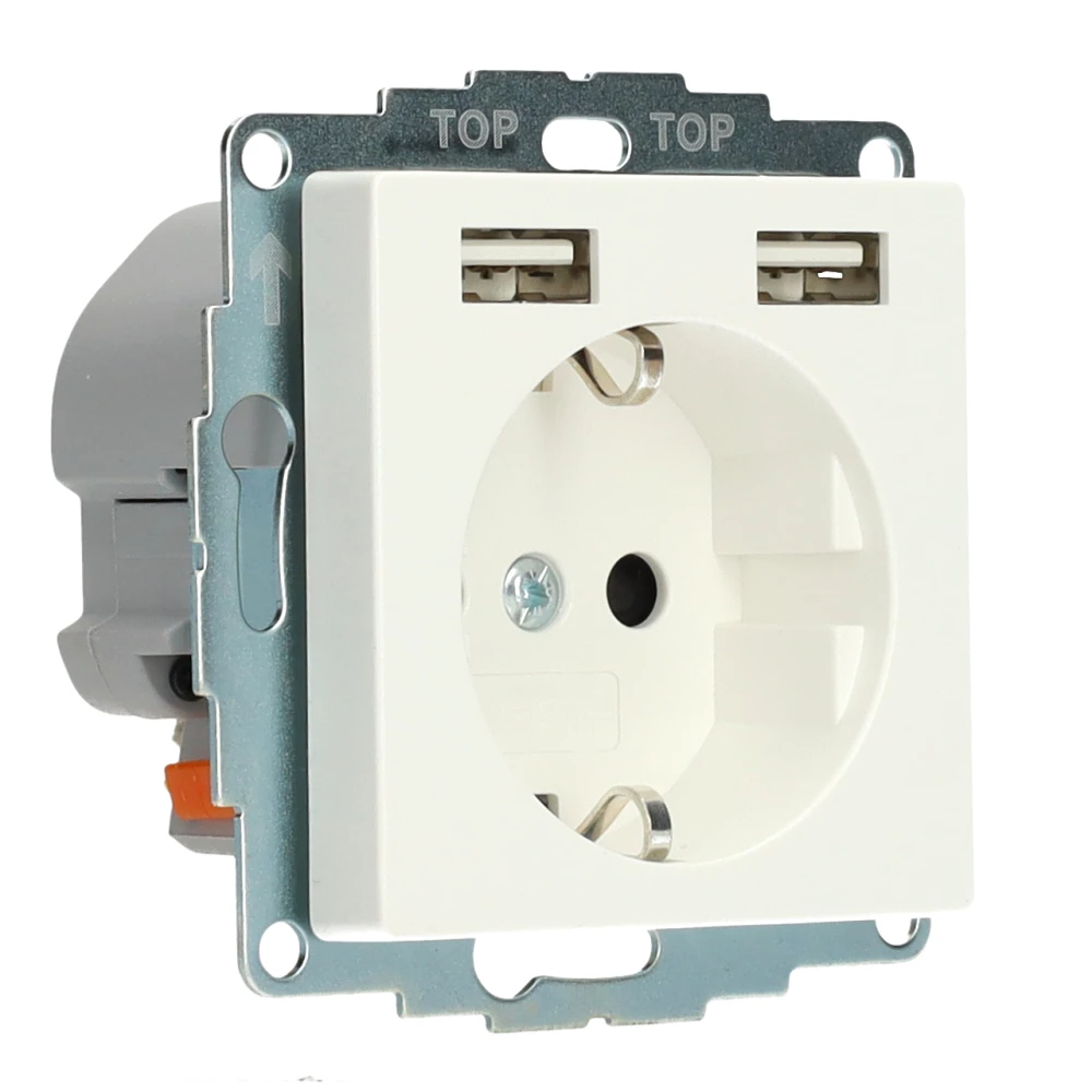 Miniatuur van 2USB inCharge PRO universeel 55x55 WCD met 2x USB 2,4A - wit mat (2U-449337)