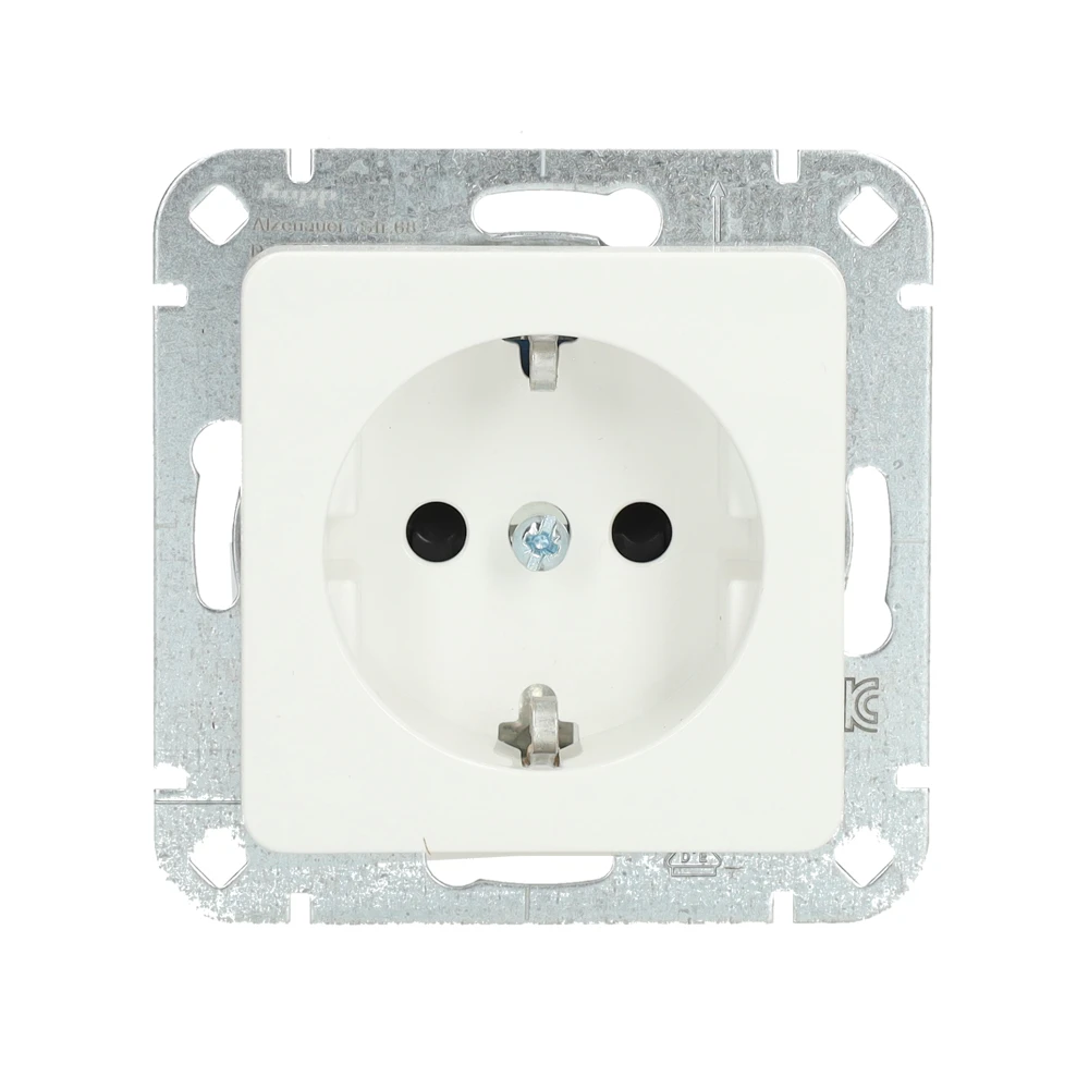 Miniatuur van Kopp HK02 stopcontact inbouw met randaarde en kinderbeveiliging 1-voudig wit