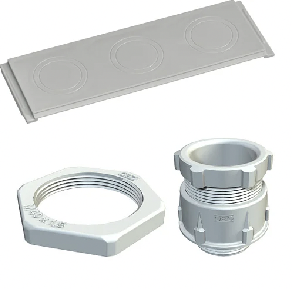 Miniatuur van Hager Vision invoerstuk onder 3x wartel M25/32 incl.1x wartel en moer M25 (VKG79T-M25 wartelset)