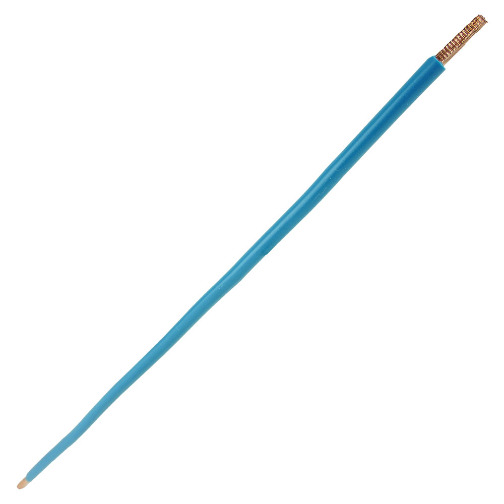 Miniatuur van Aansluitdraad H07V2-K 4mm² blauw 600 mm soepele kern en geperste uiteinden