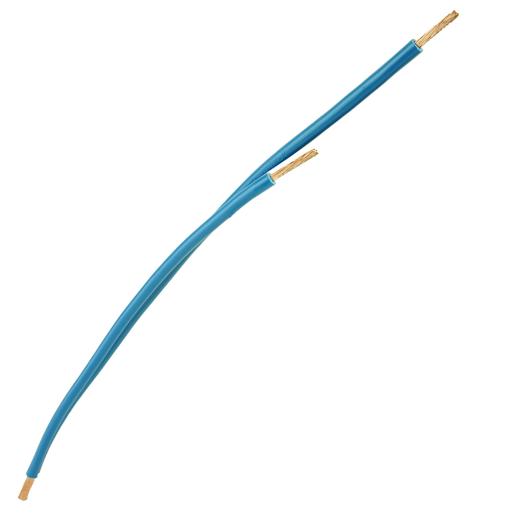 Miniatuur van Aansluitdraad H07V2-K 4mm² twin blauw 490/350 mm soepele kern en geperste uiteinden