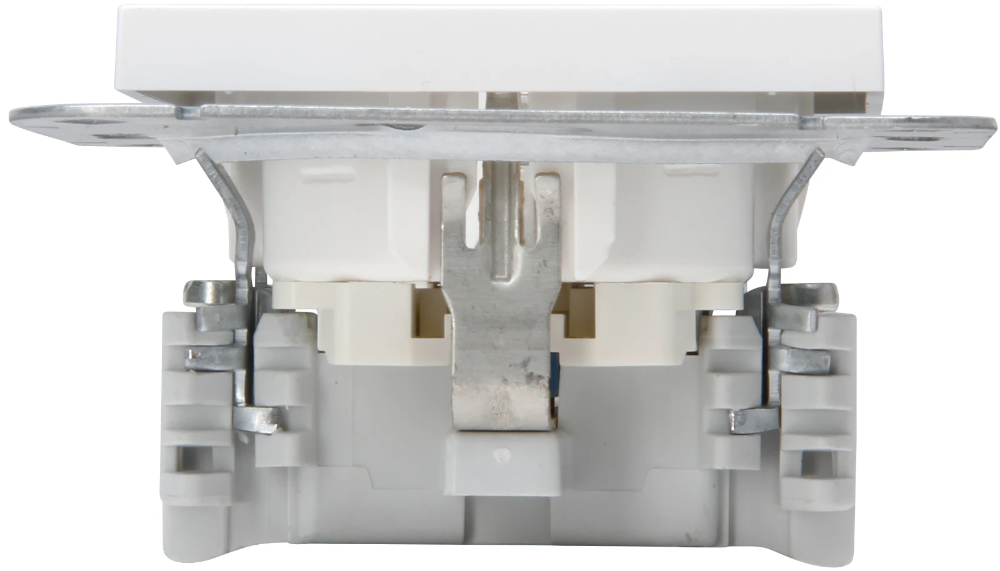 Miniatuur van Kopp HK07 wandcontactdoos met randaarde en kinderbeveiliging - gebroken wit RAL9010 glans (940029009)