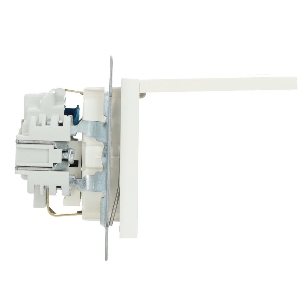 Miniatuur van Kopp HK07 wandcontactdoos met randaarde en kinderbeveiliging, met klapdeksel - wit RAL9010 (940129002)