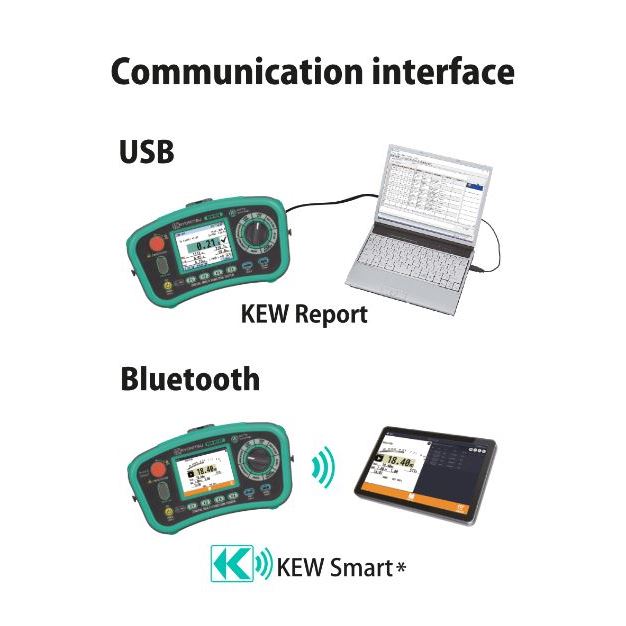 Miniatuur van Kyoritsu multifunctionele installatietester met 3,5" kleuren LCD NEN3140 met Bluetooth (6516BT-KIT)