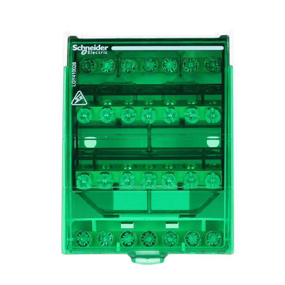 Miniatuur van Schneider Electric aansluitblok 4-polig 100A 4X7 aansluitingen (LGY410028)