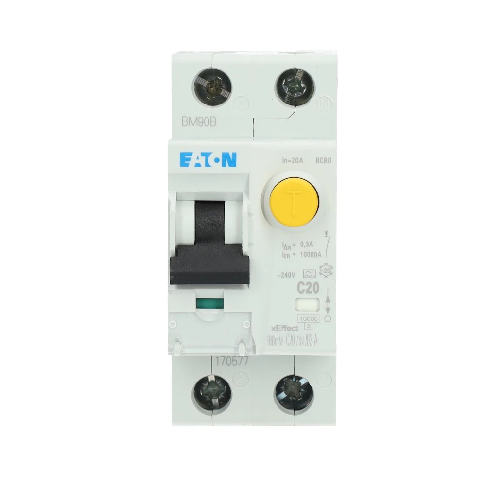 Miniatuur van Eaton aardlekautomaat 1-polig+nul 20A C-kar 300mA (FRBMM-C20/1N/03-A)