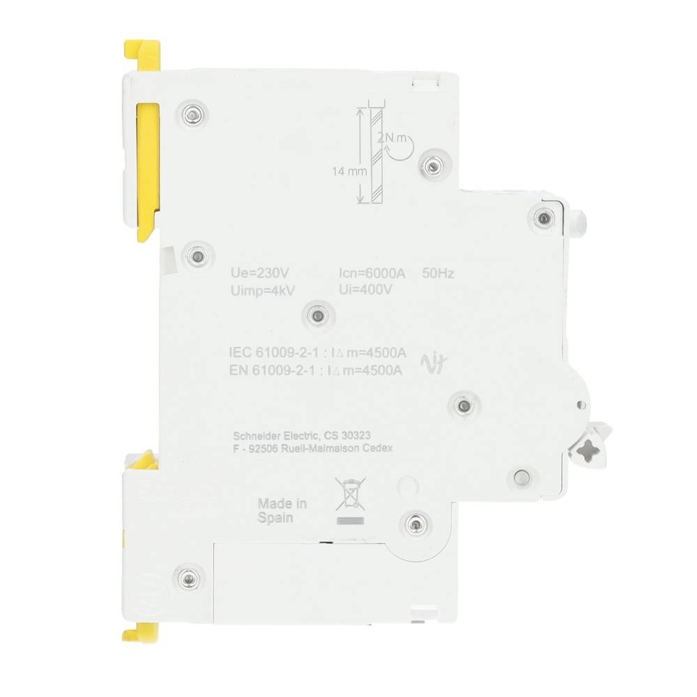 Miniatuur van Schneider Electric aardlekautomaat 1-polig+nul 20A B-kar 30mA (R9D01620)