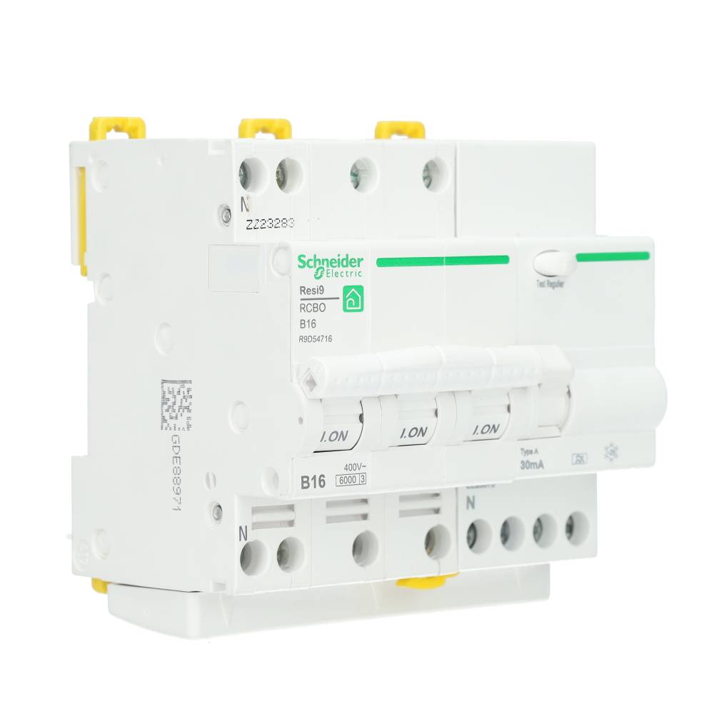 Miniatuur van Schneider Electric aardlekautomaat 3-polig+nul 16A B-kar 30mA (R9D54716)