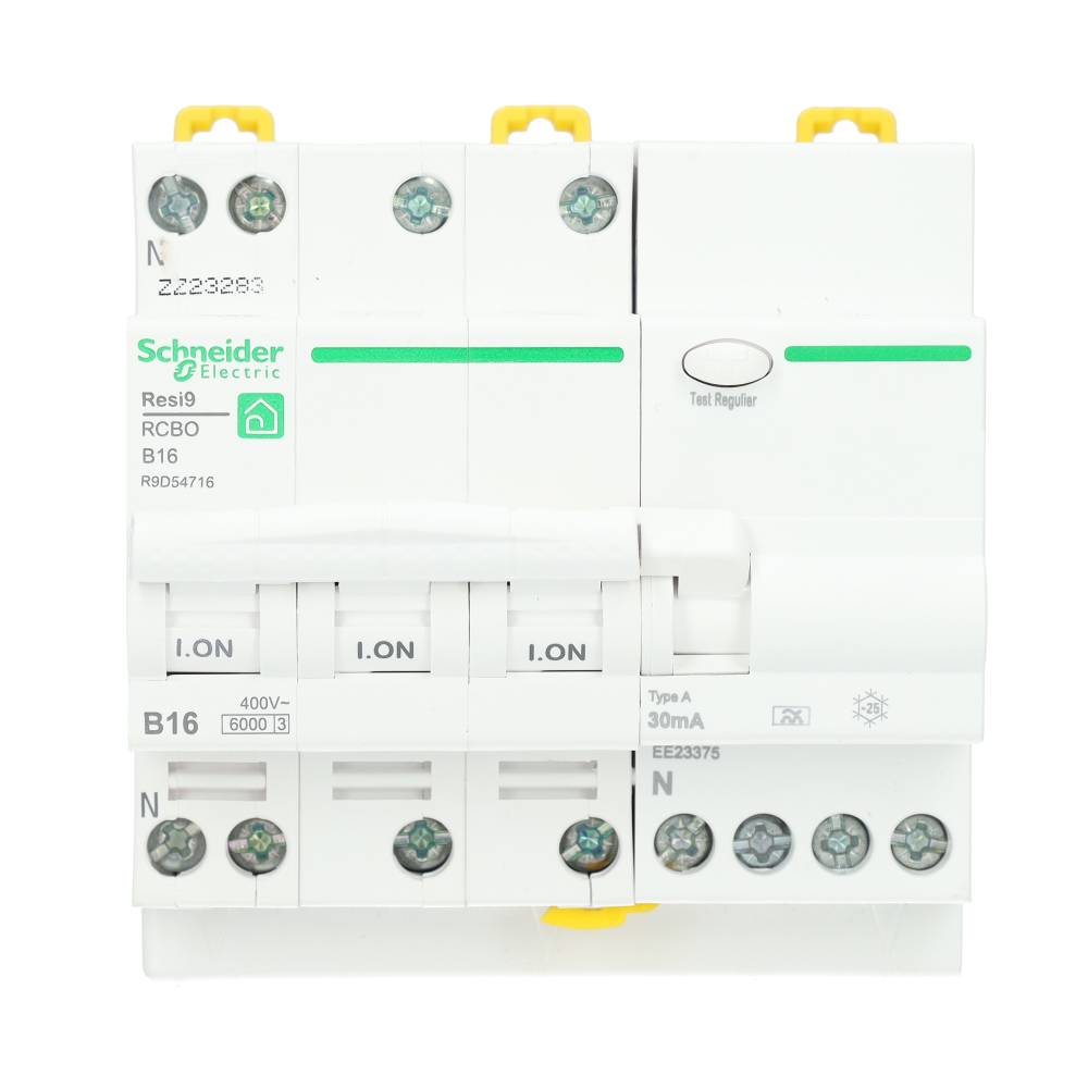 Miniatuur van Schneider Electric aardlekautomaat 3-polig+nul 16A B-kar 30mA (R9D54716)