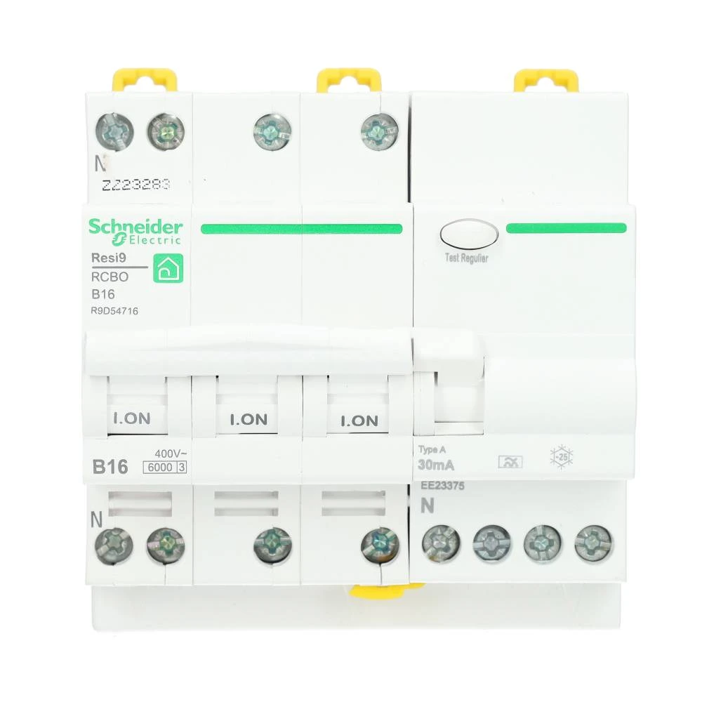 Miniatuur van Schneider Electric aardlekautomaat 3-polig+nul 16A B-kar 30mA (R9D54716)