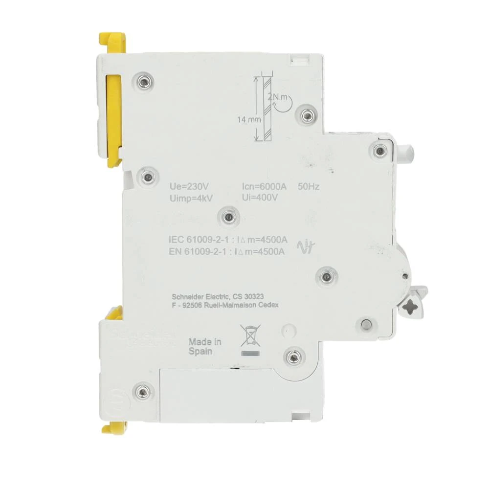 Miniatuur van Schneider Electric aardlekautomaat 1-polig+nul 16A C-kar 30mA (R9D55616)