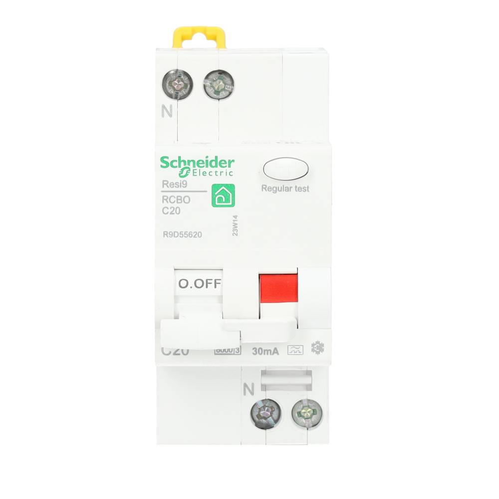 Miniatuur van Schneider Electric aardlekautomaat 1-polig+nul 20A C-kar 30mA (R9D55620)