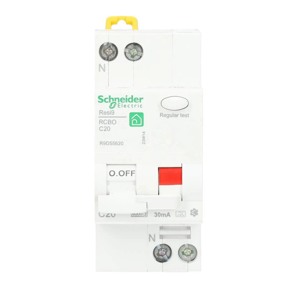 Miniatuur van Schneider Electric aardlekautomaat 1-polig+nul 20A C-kar 30mA (R9D55620)