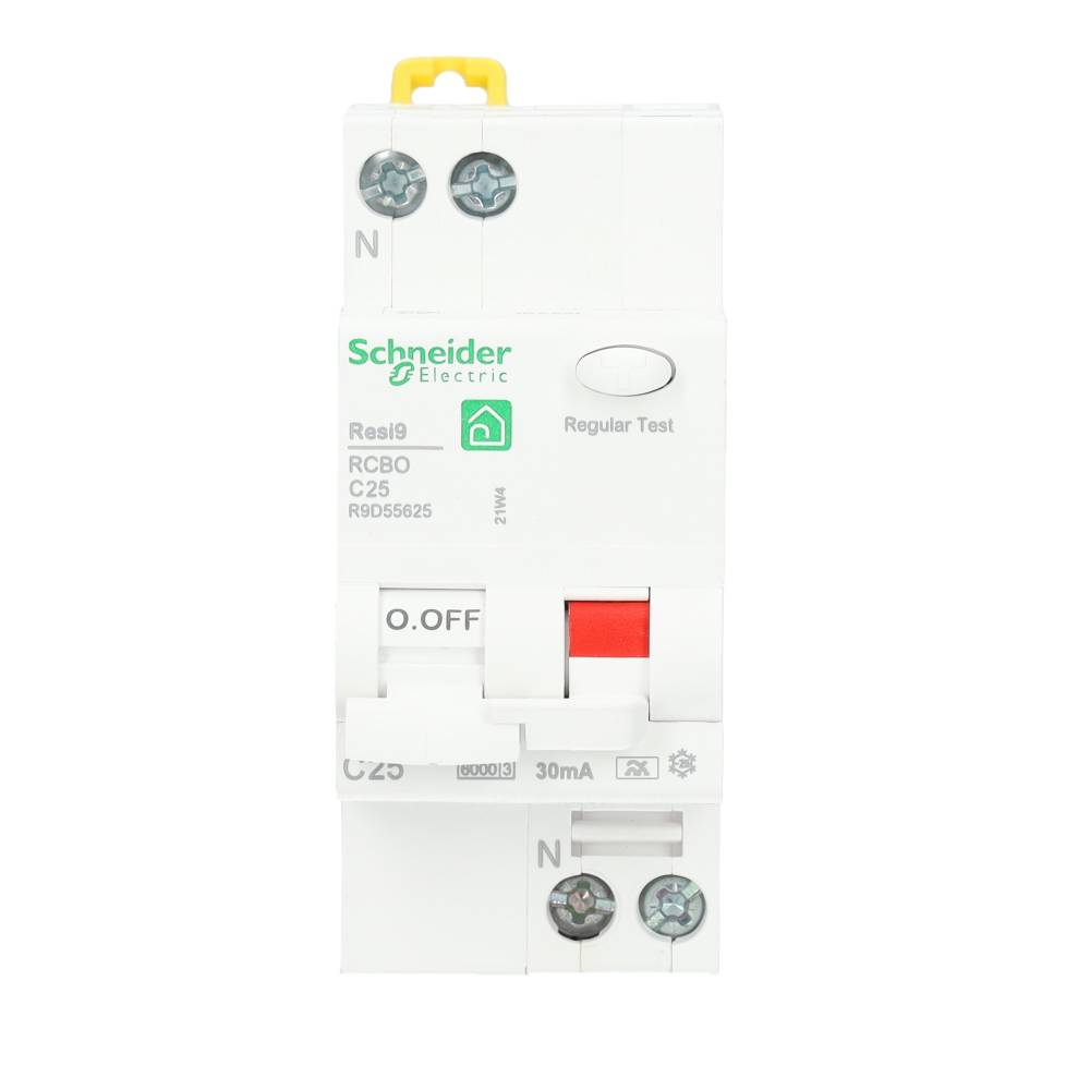 Miniatuur van Schneider Electric aardlekautomaat 1-polig+nul 25A C-kar 30mA (R9D55625)