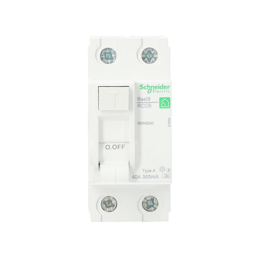 Miniatuur van Schneider Electric aardlekschakelaar 2-polig 40A 300mA type A (R9R45240)