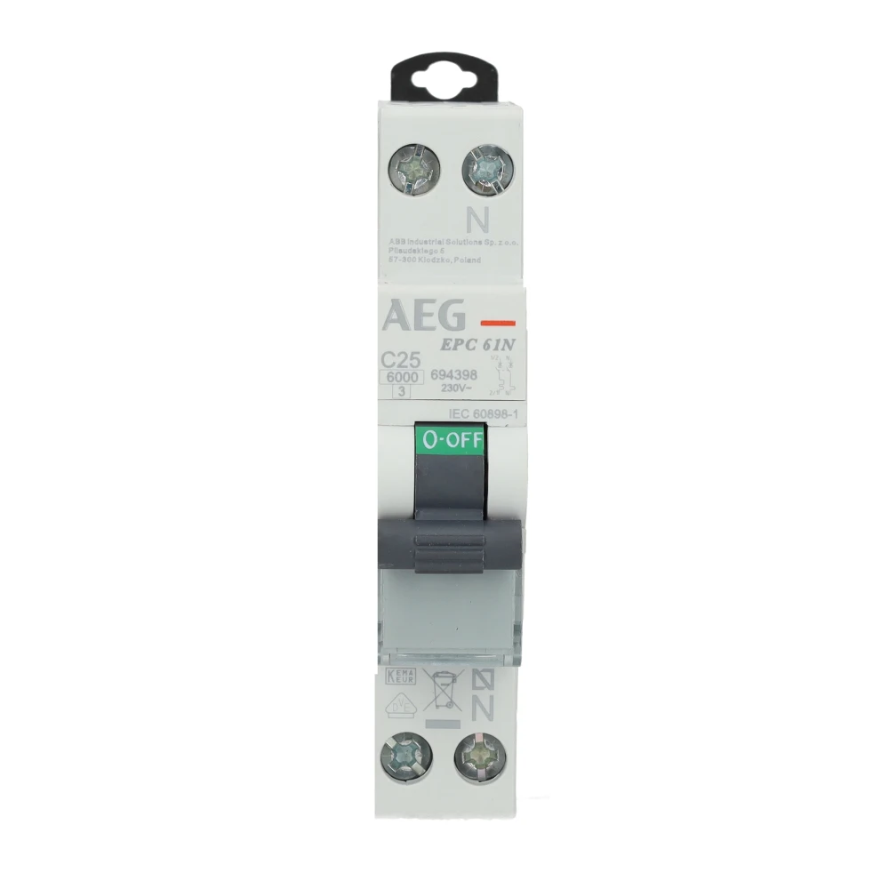 Miniatuur van AEG installatieautomaat 1-polig+nul 25A C-kar (694398)