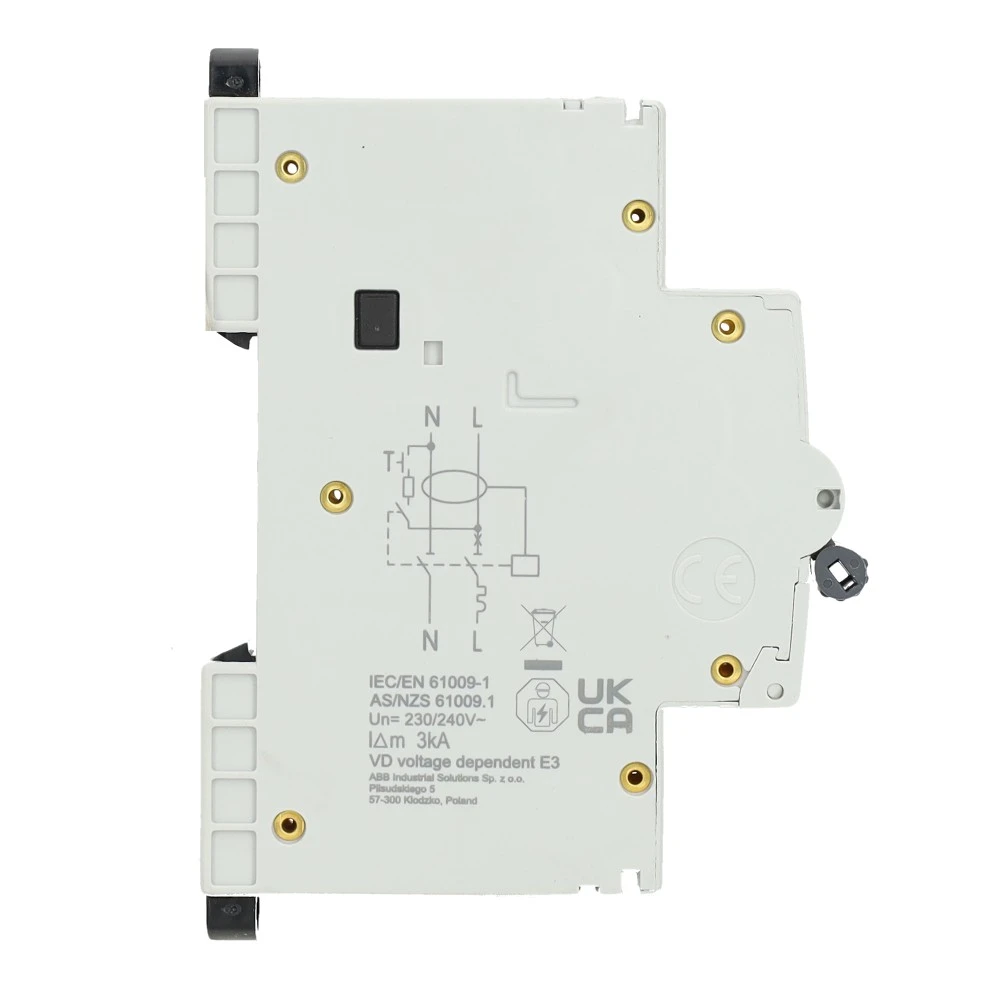 Miniatuur van ABB Componenten aardlekautomaat 1-polig+nul 10A C-kar 30mA (DSN201E C10 A30)
