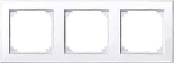 Miniatuur van Schneider-Merten afdekraam 3-voudig M-Smart - actief wit glanzend(478325)