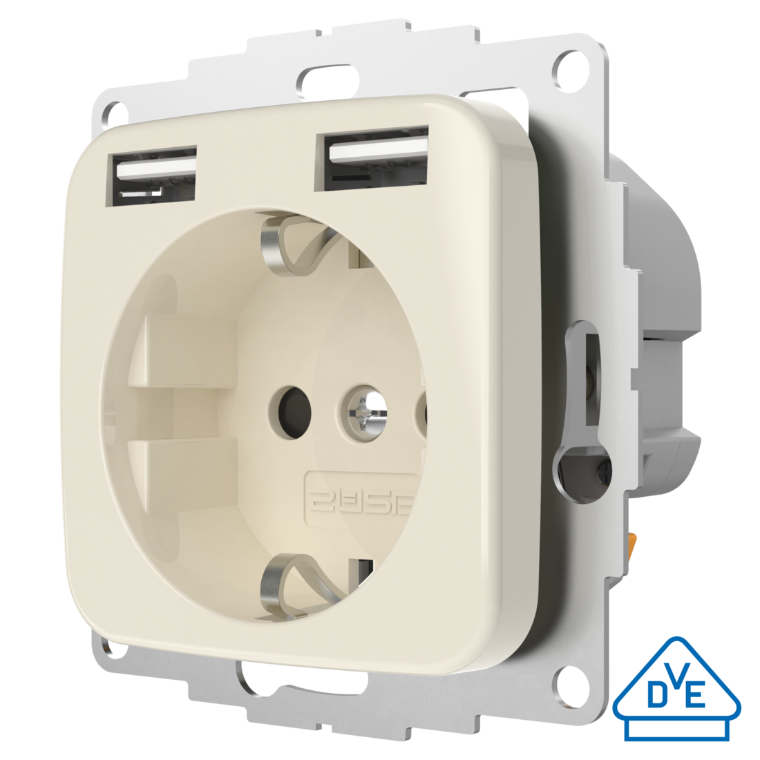 Miniatuur van 2USB universeel stopcontact met 2x USB 55x55 InCharge Pro SI EU 12W 2,4A - crème (2U-449399)