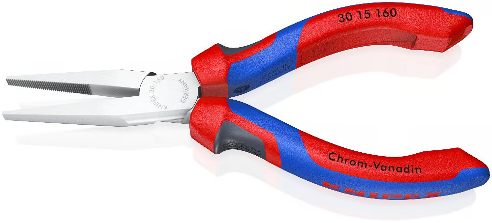 Miniatuur van KNIPEX langbektang verchroomd platte bek 160 mm (3015160)