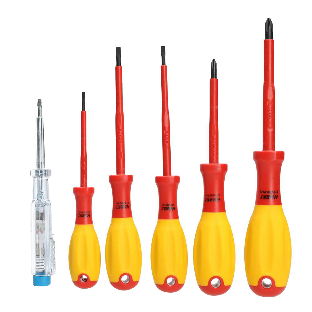 Miniatuur van Hazet schroevendraaierset kruiskop/sleufkop met spanningszoeker 6-delig (810/6VDE)