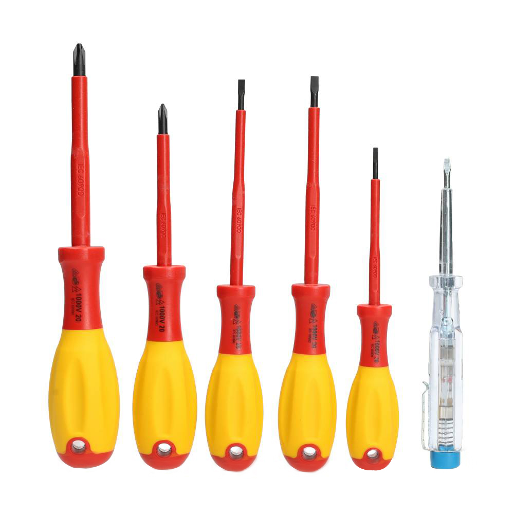 Miniatuur van Hazet schroevendraaierset kruiskop/sleufkop met spanningszoeker 6-delig (810/6VDE)