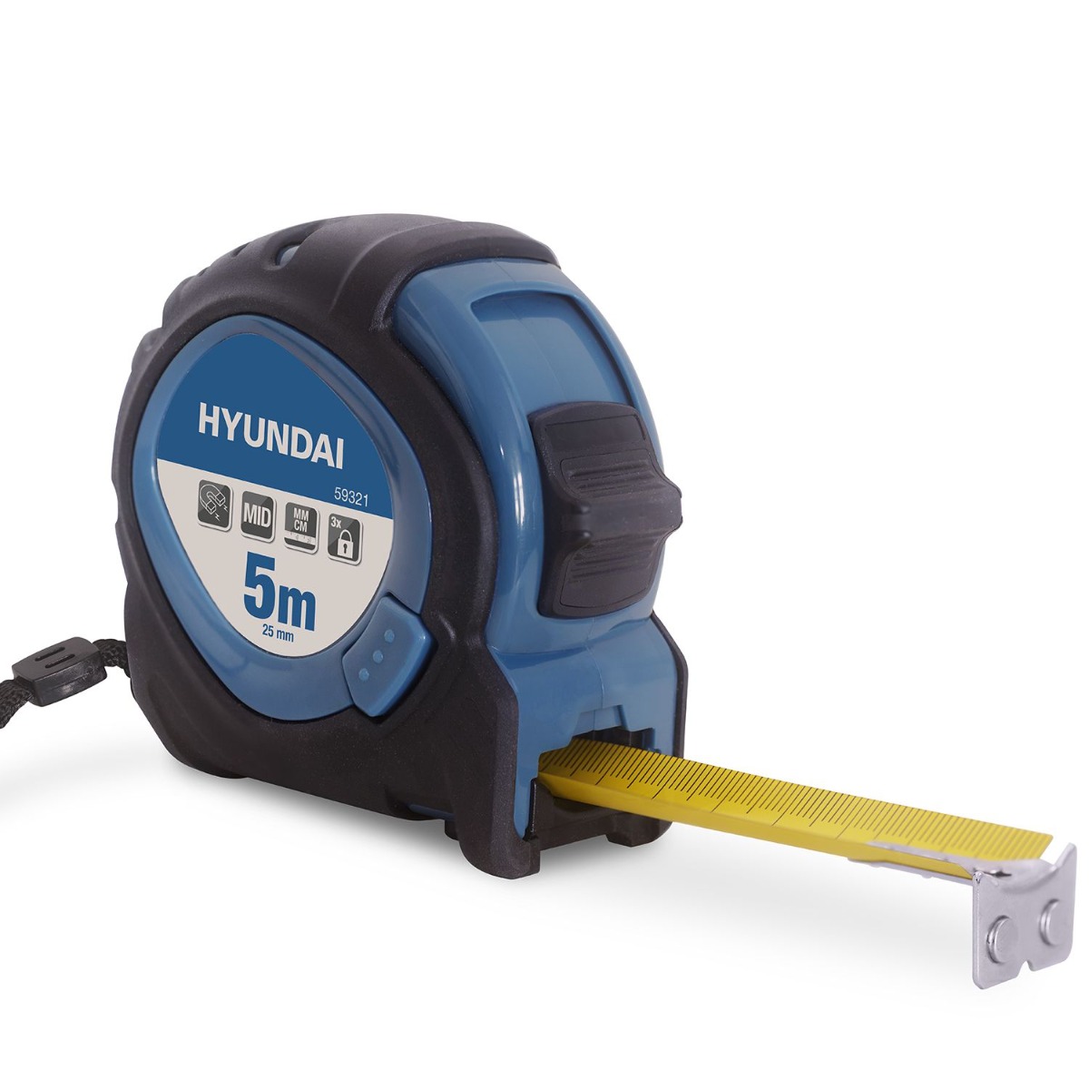 Miniatuur van Hyundai rolmaat 5 meter 25mm nylon gecoat (59321)