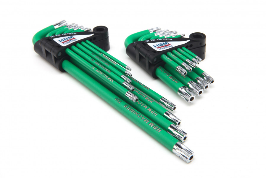 Miniatuur van HBM 9-delige torx stiftsleutelset haaks lang (0240)