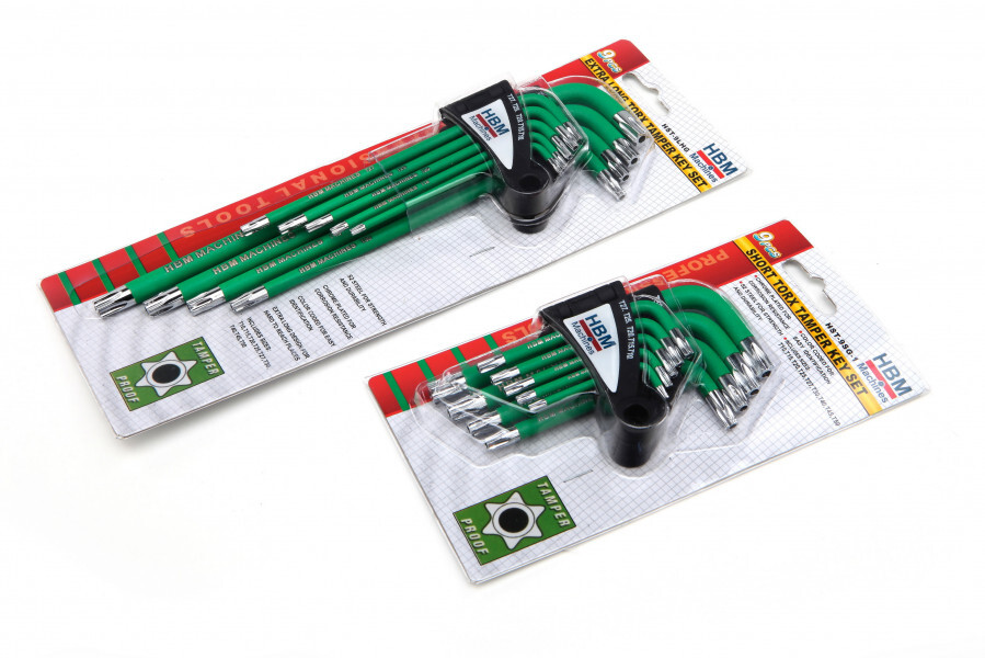 Miniatuur van HBM 9-delige torx stiftsleutelset haaks lang (0240)