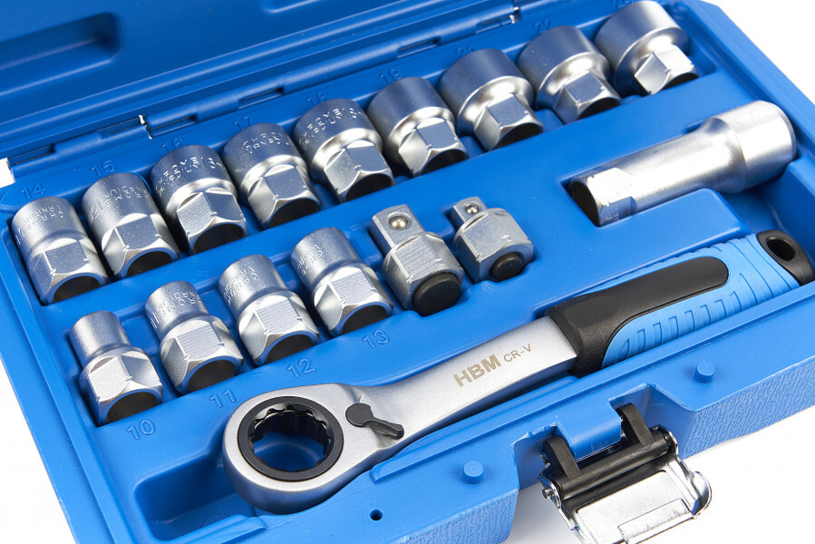 Miniatuur van HBM 17-delige doorsteek doppenset (9809)