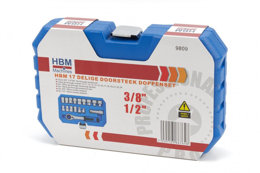 Miniatuur van HBM 17-delige doorsteek doppenset (9809)