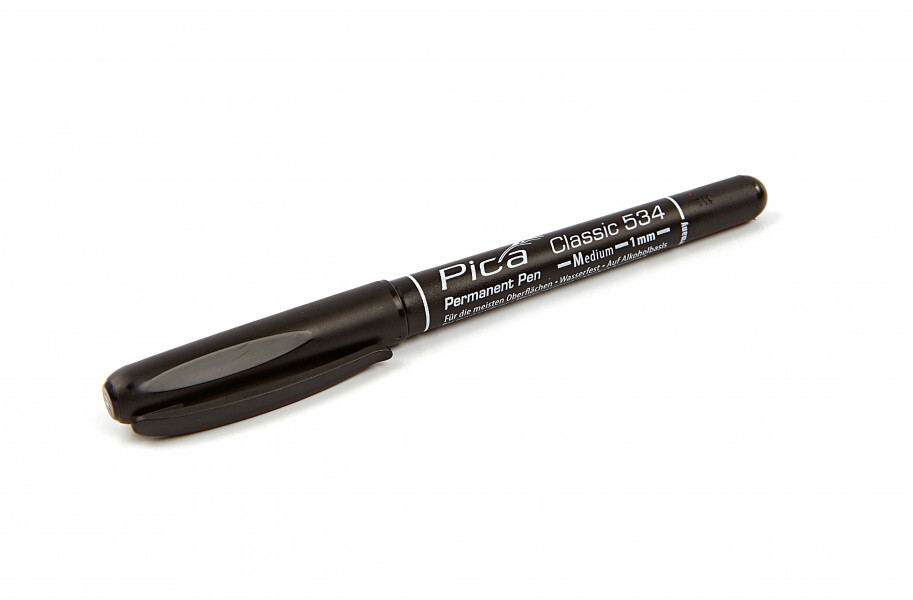 Miniatuur van Pica permanent pen 1,0mm rond 534/46 set van 10 stuks - zwart (PI53446)