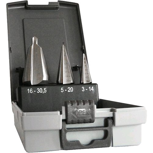 Miniatuur van Heller 3-delige hoogwaardige trapgatborenset / stappenborenset / piramideborenset (750750)