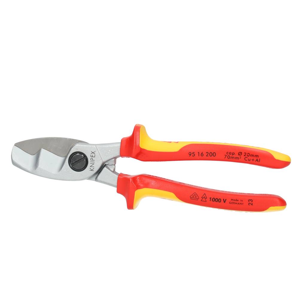 Miniatuur van KNIPEX kabelschaar dubbele snijkanten verchroomd VDE 200mm (9516200)