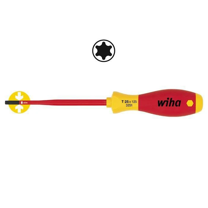 Miniatuur van Wiha SoftFinish schroevendraaier VDE torx T15 211mm lengte - schacht 100mm (36537)