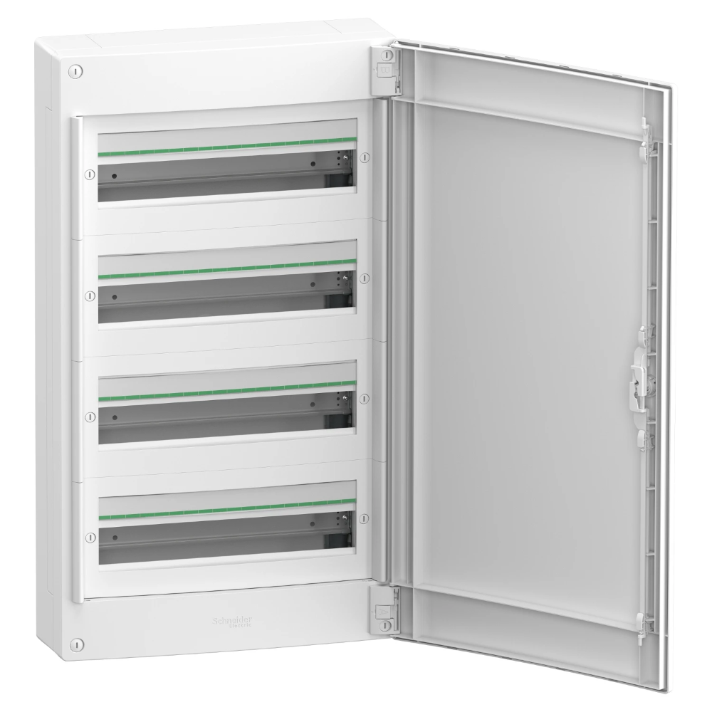 Miniatuur van Schneider Electric prismaSeT lege zekeringkast 3-rijen 72 modules met volle deur - wit (LVSXL418)