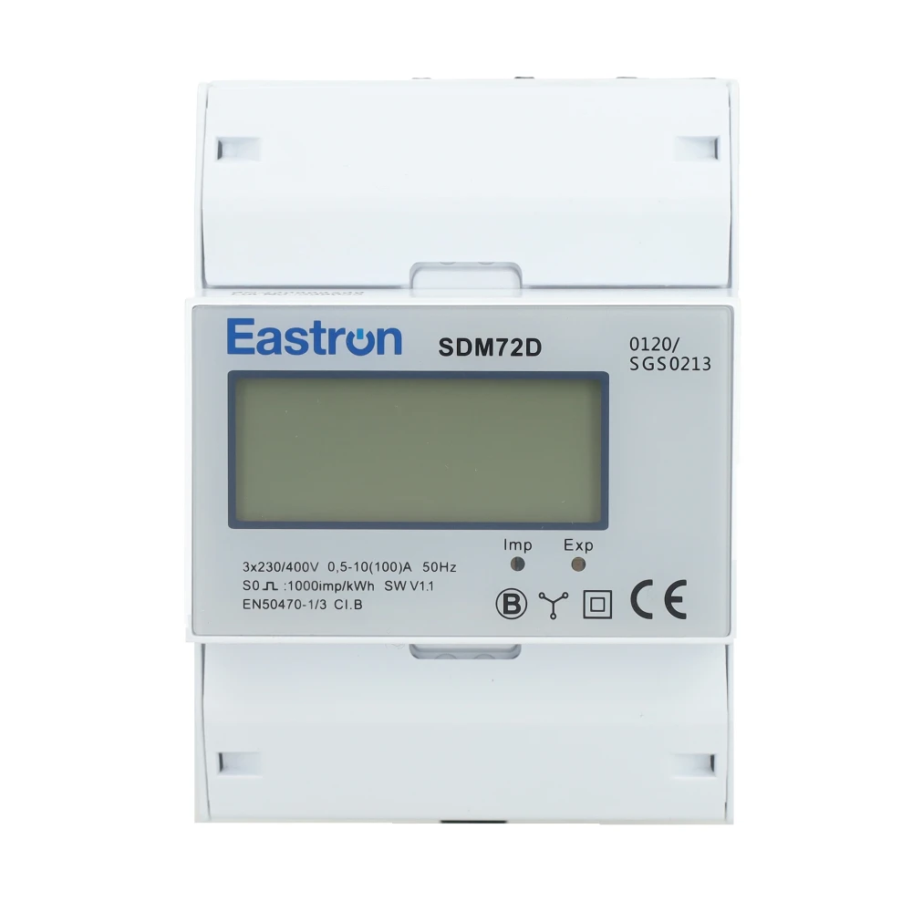 Miniatuur van Eastron energiemeter 100A 3-fase digitaal MID (SDM72DMID)