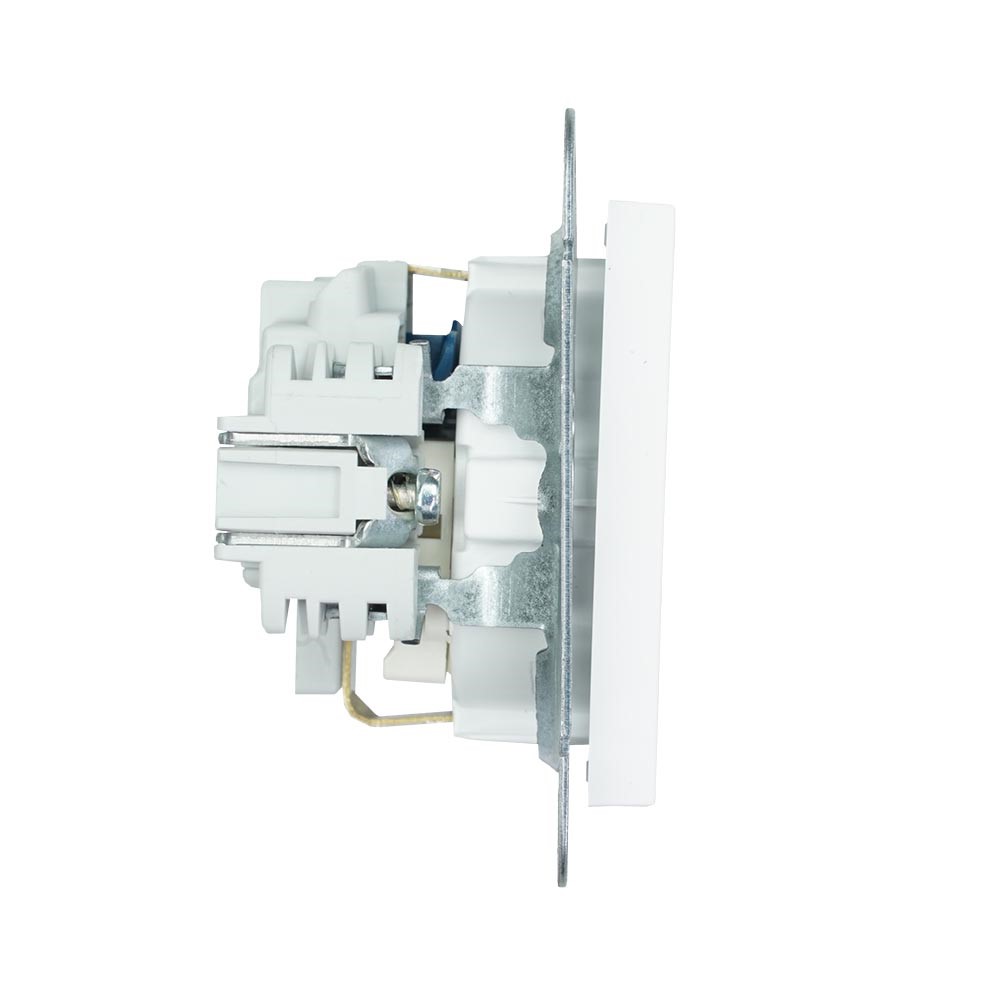 Miniatuur van EMhub Quadro55 (by Kopp) stopcontact met randaarde - zuiver wit mat (4088040)