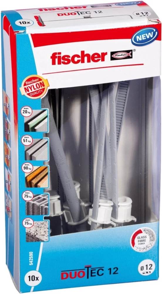 Miniatuur van Fischer DuoTec Hollewandplug 12 - per 10 stuks (542590)