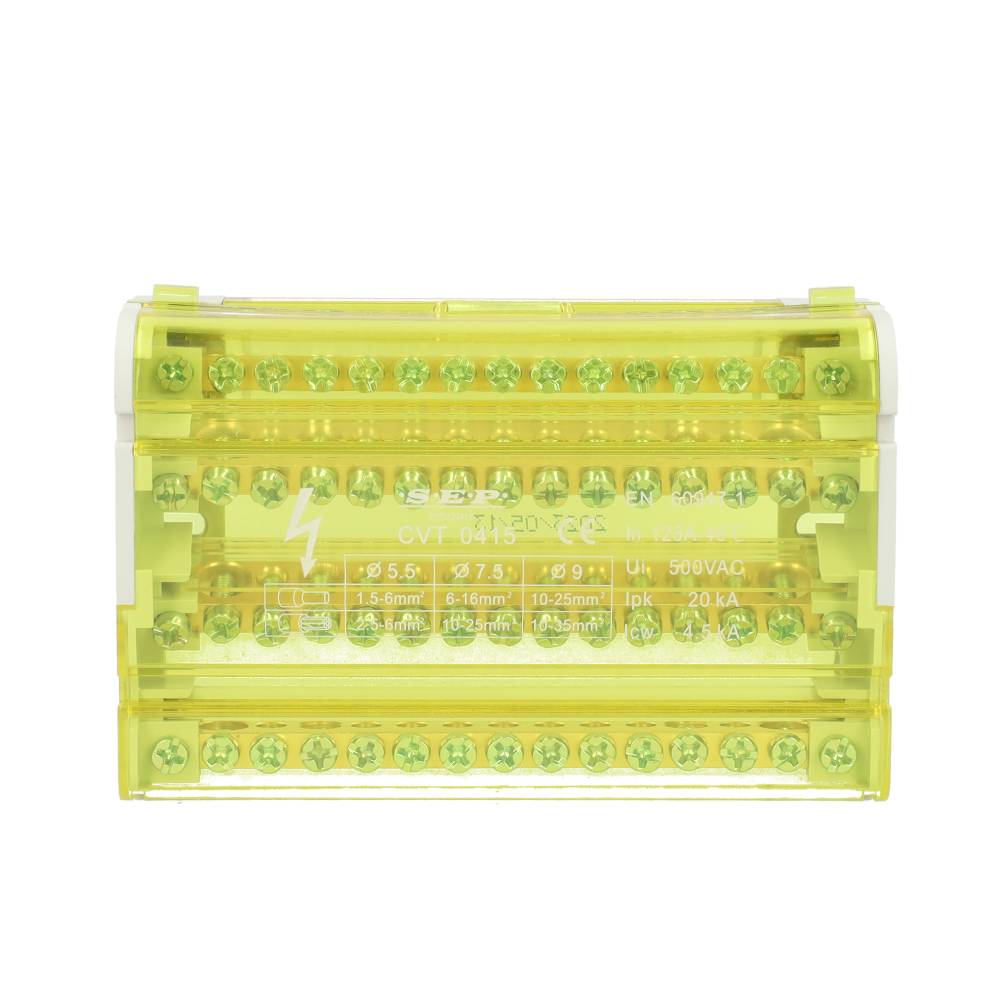 Miniatuur van Schotman Elektro aansluitblok 4-polig 125A 15 aansluitingen (2112120415)