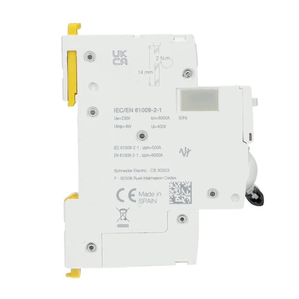 Miniatuur van Schneider Electric aardlekautomaat 1-polig+nul 20A B-kar 300mA (A9D69620)