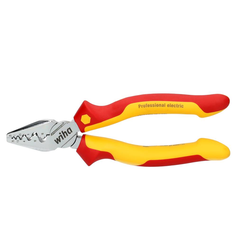 Miniatuur van Wiha krimptang adereindhulzen trapezium persing 0.25-16mm² (35862)