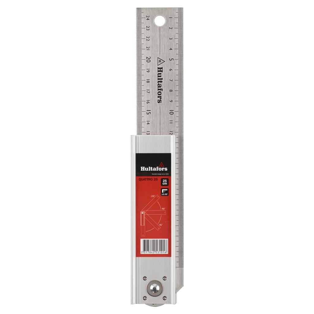 Miniatuur van Hultafors winkelhaak Quattro 25 instelbaar 45° 90° en 135°(253103)