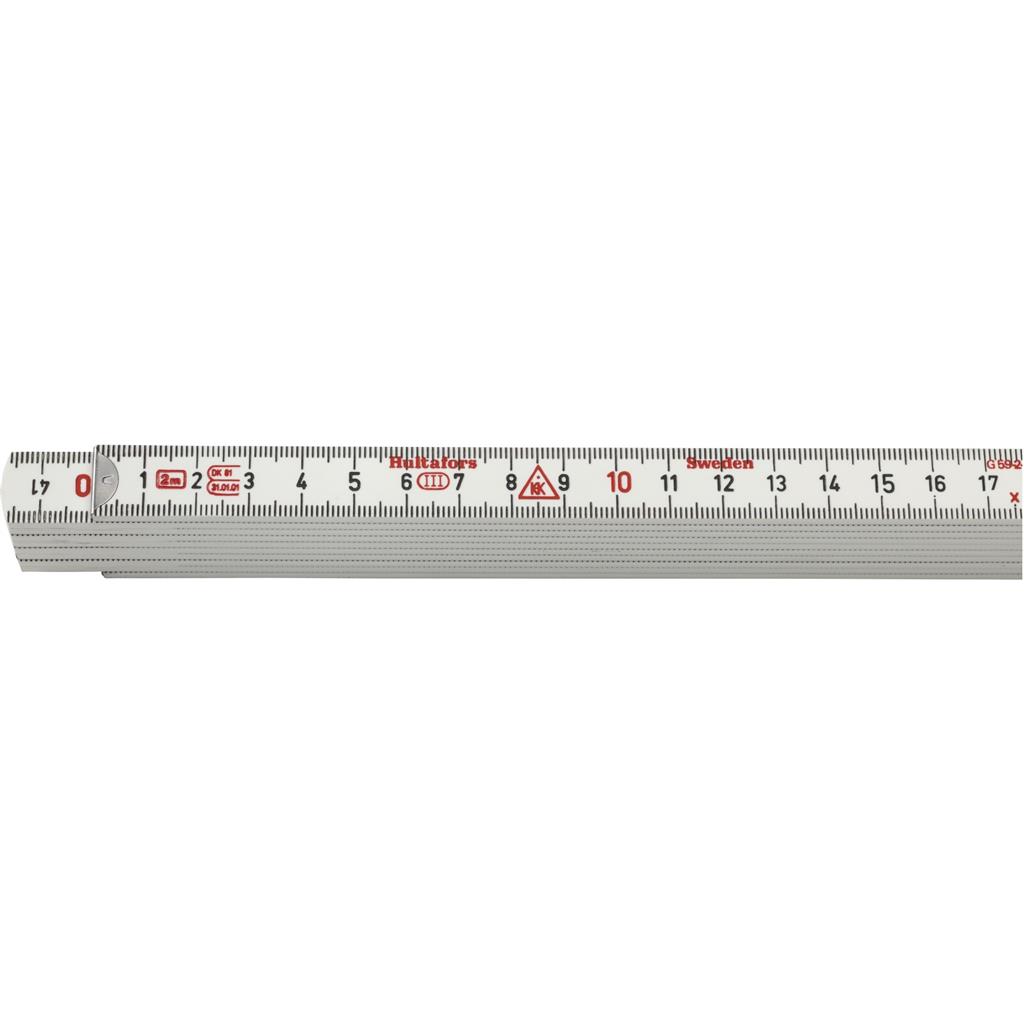 Miniatuur van Hultafors duimstok glasvezel versterkt GE 59 2m wit (200664)