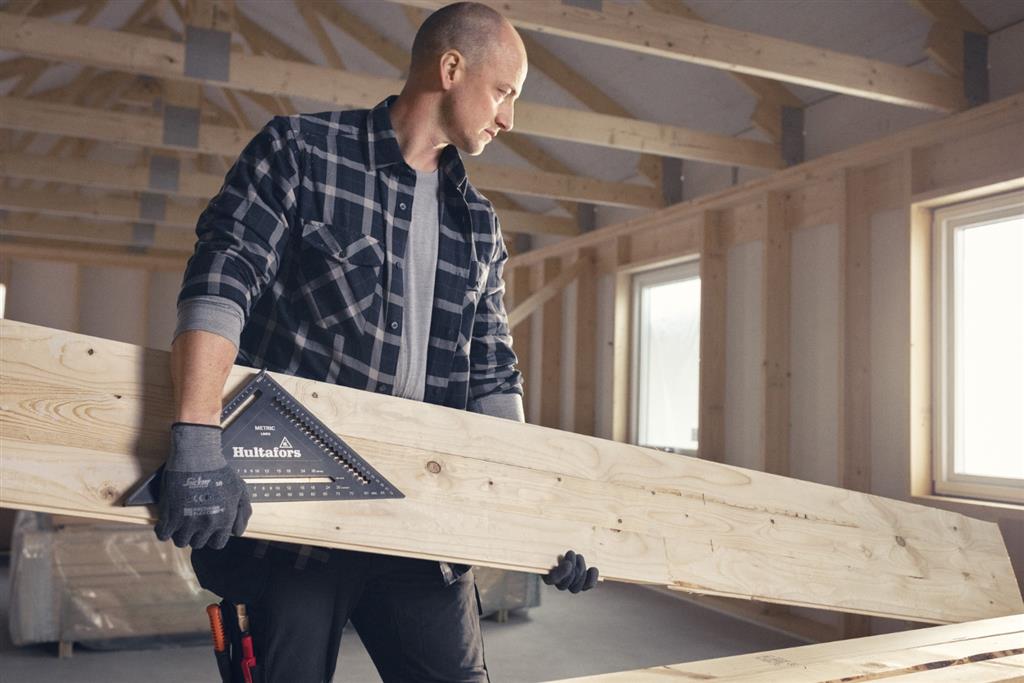 Miniatuur van Hultafors rafter speed square GROOT 0-90 graden lemmetlengte 300mm (257040)