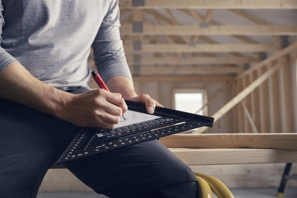 Miniatuur van Hultafors rafter speed square GROOT 0-90 graden lemmetlengte 300mm (257040)